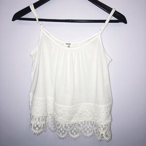 garage lace trim tank